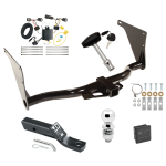 Custom Fit Trailer Hitch Wiring Harness (Plug & Play) 2" Drop Ball-Mount w/ Pin/Clip 2" Chrome Ball Security Lock Pin Rubber Hitch Plug Cover Installation Hardware Installation Instructions 75758 118715 23 63845 580407 7010 Draw-Tite Trailer Trailer Tow Hitch For 17-18 Ford Escape Deluxe Package Wiring 2" Ball and Lock