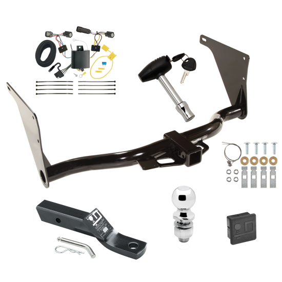 Custom Fit Trailer Hitch Wiring Harness (Plug & Play) 2" Drop Ball-Mount w/ Pin/Clip 2" Chrome Ball Security Lock Pin Rubber Hitch Plug Cover Installation Hardware Installation Instructions 75758 118715 23 63845 580407 7010 Draw-Tite Trailer Trailer Tow Hitch For 17-18 Ford Escape Deluxe Package Wiring 2" Ball and Lock
