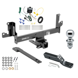 Trailer Tow Hitch For 13-15 BMW X1 w/Panoramic Moonroof Complete Package w/ Wiring and 1-7/8" Ball