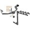 Trailer Tow Hitch w/ 4 Bike Rack For 13-18 Hyundai Santa Fe Sport Kia Sorento tilt away adult or child arms fold down carrier w/ Lock and Cover