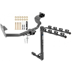 Trailer Tow Hitch w/ 4 Bike Rack For 13-18 Hyundai Santa Fe Sport Kia Sorento tilt away adult or child arms fold down carrier Trailer Tow Hitch w/ 4 Bike Rack For 13-18 Hyundai Santa Fe Sport Kia Sorento tilt away adult or child arms fold down carrier