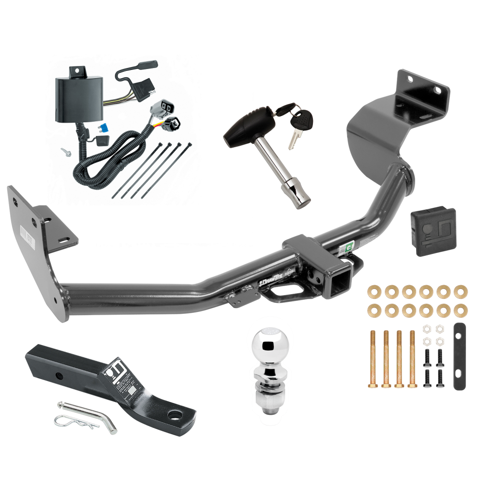 Custom Fit Trailer Hitch Wiring Harness (Plug & Play) 2" Drop Ball-Mount w/ Pin/Clip 2" Chrome Ball Security Lock Pin Rubber Hitch Plug Cover Installation Hardware Installation Instructions 75772 118269 23 63845 580407 7010 Draw-Tite Trailer Trailer Tow Hitch For 14-15 KIA Sorento w/ V6 Engine Deluxe Package Wiring 2" Ball and Lock