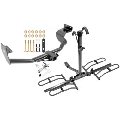 Trailer Tow Hitch For 13-18 Hyundai Santa Fe Sport Kia Sorento Platform Style 2 Bike Rack w/ Anti Rattle Hitch Lock Trailer Tow Hitch For 13-18 Hyundai Santa Fe Sport Kia Sorento Platform Style 2 Bike Rack w/ Anti Rattle Hitch Lock