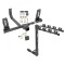 Trailer Tow Hitch w/ 4 Bike Rack For 10-15 Mercedes-Benz GLK350 tilt away adult or child arms fold down carrier w/ Lock and Cover