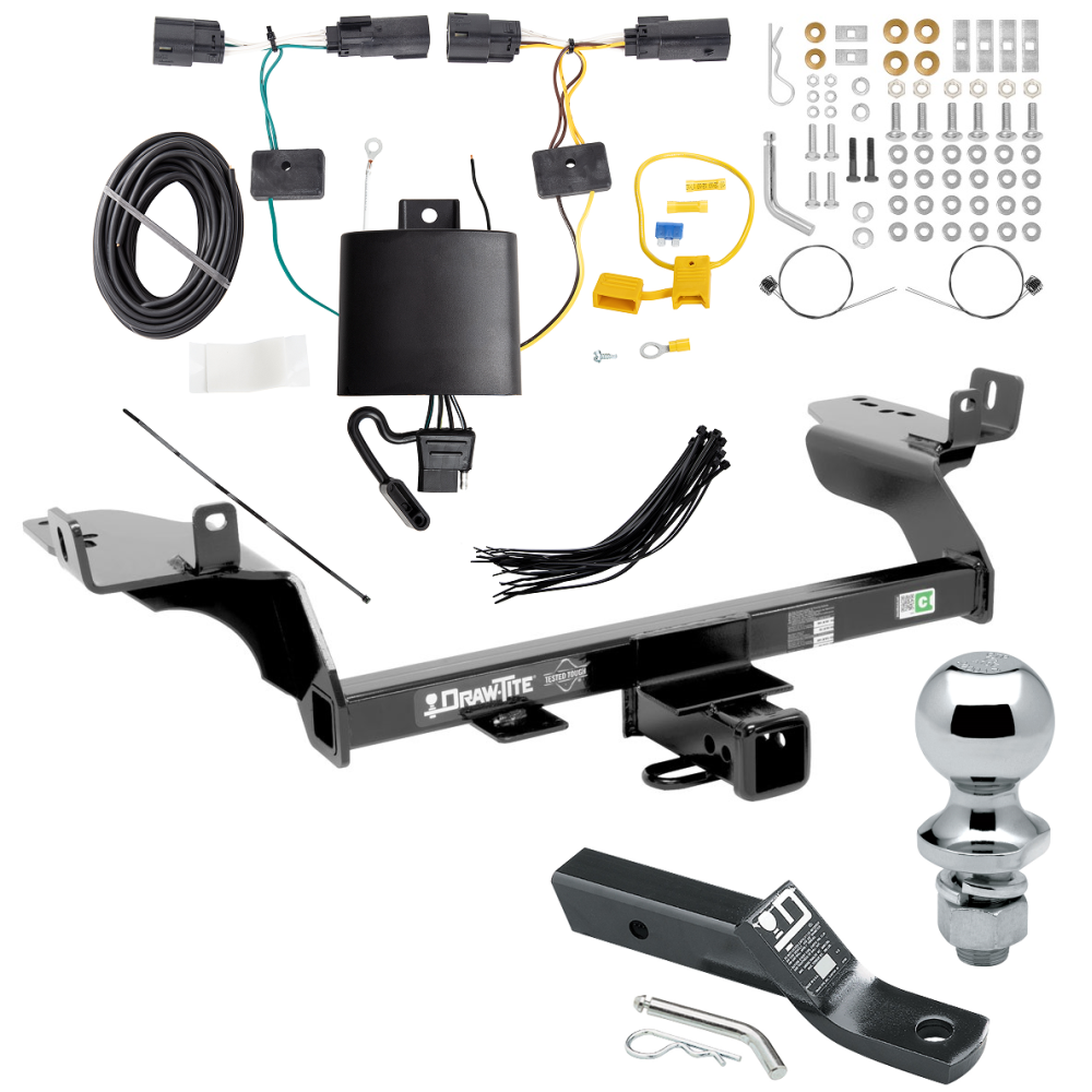 Custom Fit Trailer Hitch Wiring Harness (Plug & Play) 2" Drop Ball-Mount w/ Pin/Clip 1-7/8" Chrome Ball Installation Hardware Installation Instructions 75782 118802 23 63816 Draw-Tite Trailer Tow Hitch 2019 Escape Complete Package Wiring an Trailer Tow Hitch For 2019 Ford Escape Complete Package w/ Wiring and 1-7/8" Ball