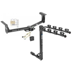 Trailer Tow Hitch w/ 4 Bike Rack For 13-16 Ford Ranger tilt away adult or child arms fold down carrier w/ Lock and Cover