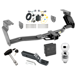 Trailer Tow Hitch For 14-18 Jeep Cherokee Trailhawk Deluxe Package Wiring 2" Ball and Lock Trailer Tow Hitch For 14-18 Jeep Cherokee Trailhawk Deluxe Package Wiring 2" Ball and Lock