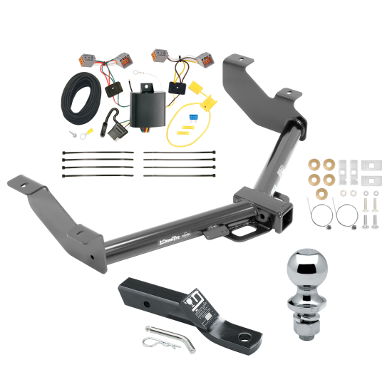 Custom Fit Trailer Hitch Wiring Harness (Plug & Play) 2" Drop Ball-Mount w/ Pin/Clip 2" Chrome Ball Installation Hardware Installation Instructions 75852 118613 23 63845 Draw-Tite Trailer Tow Hitch 14-23 Transit Connect Complete Package Wir Trailer Tow Hitch For 14-23 Ford Transit Connect Complete Package w/ Wiring and 2" Ball