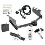 Custom Fit Trailer Hitch Wiring Harness (Plug & Play) 2" Drop Ball-Mount w/ Pin/Clip 2" Chrome Ball Security Lock Pin Rubber Hitch Plug Cover Installation Hardware Installation Instructions 75866 118384 23 63845 580407 7010 Draw-Tite Trailer Trailer Tow Hitch For 14-19 Chevy Silverado GMC Sierra 1500 LD Deluxe Package Wiring 2" Ball and Lock