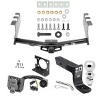 Custom Fit Trailer Hitch Wiring Harness (Plug & Play) 4" Drop Ball-Mount w/ Pin/Clip 2-5/16" Chrome Ball Installation Hardware Installation Instructions 75866 74682 53 63847 Draw-Tite Trailer Hitch Package Wiring 14-18 Chevy Silverado GMC Si Trailer Hitch Package w/ Wiring For 14-18 Chevy Silverado GMC Sierra 2019 Legacy and Limited w/ 2-5/16" Ball 4" Drop Mount Pin Blade RV Class 4 Round Tube