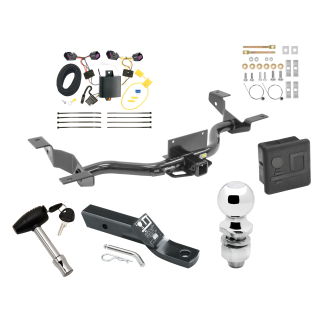 Custom Fit Trailer Hitch Wiring Harness (Plug & Play) 2" Drop Ball-Mount w/ Pin/Clip 2" Chrome Ball Security Lock Pin Rubber Hitch Plug Cover Installation Hardware Installation Instructions 75882 118618 23 63845 580407 7010 Draw-Tite Traile Trailer Tow Hitch For 14-24 RAM ProMaster 1500 2500 All (3500 w/o Extended Body) Deluxe Pkg Wiring 2" Ball Lock