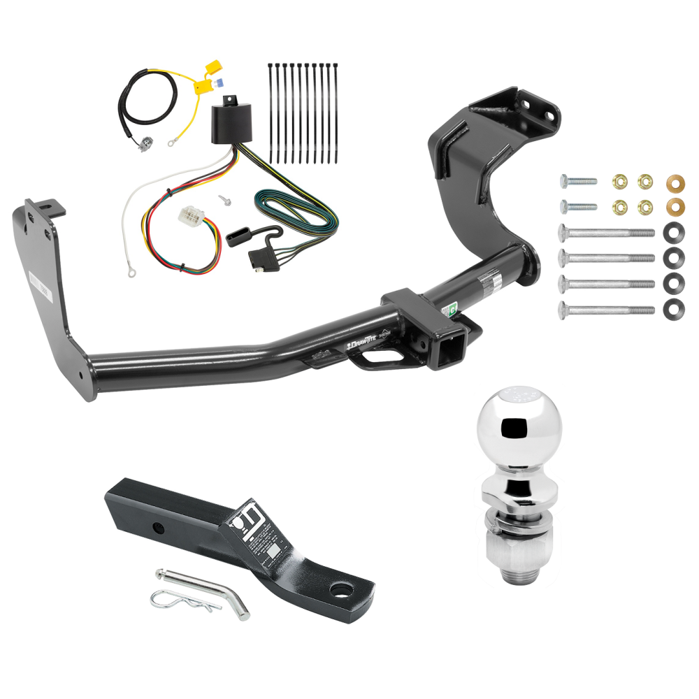 Custom Fit Trailer Hitch Wiring Harness (Plug & Play) 2" Drop Ball-Mount w/ Pin/Clip 2" Chrome Ball Installation Hardware Installation Instructions 75888 118277 23 63845 Draw-Tite Trailer Tow Hitch 16-18 Mitsubishi Outlander Except Sport or Trailer Tow Hitch For 16-18 Mitsubishi Outlander Except Sport or PHEV Complete Package w/ Wiring and 2" Ball
