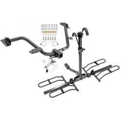 Trailer Tow Hitch For 15-18 Chevy City Express 13-22 Nissan NV200 Platform Style 2 Bike Rack w/ Anti Rattle Hitch Lock