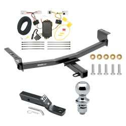 Trailer Tow Hitch For 08-20 Nissan Rogue Complete Package w/ Wiring and 1-7/8" Ball Trailer Tow Hitch For 08-20 Nissan Rogue Complete Package w/ Wiring and 1-7/8" Ball