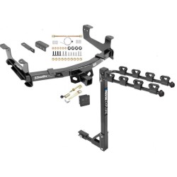 Trailer Tow Hitch w/ 4 Bike Rack For 15-19 Chevy Silverado GMC Sierra 2500HD 3500HD tilt away adult or child arms fold down carrier w/ Lock and Cover Trailer Tow Hitch w/ 4 Bike Rack For 15-19 Chevy Silverado GMC Sierra 2500HD 3500HD tilt away adult or child arms fold down carrier w/ Lock and Cover