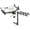 Trailer Tow Hitch w/ 4 Bike Rack For 15-19 Chevy Silverado GMC Sierra 2500HD 3500HD tilt away adult or child arms fold down carrier w/ Lock and Cover