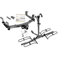 Trailer Tow Hitch For 15-19 Chevy Silverado GMC Sierra 2500HD 3500HD Platform Style 2 Bike Rack w/ Anti Rattle Hitch Lock  Trailer Tow Hitch For 15-19 Chevy Silverado GMC Sierra 2500HD 3500HD Platform Style 2 Bike Rack w/ Anti Rattle Hitch Lock