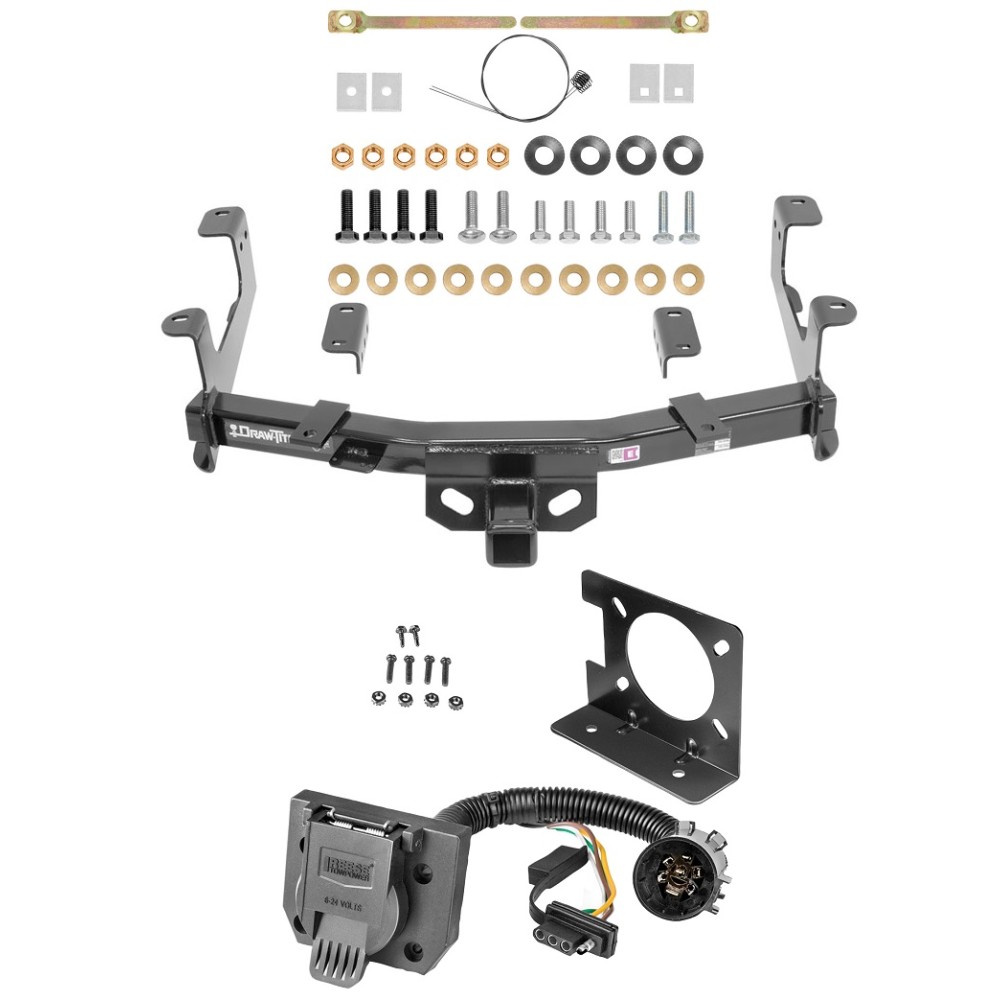 Custom Fit Trailer Hitch Wiring Harness (Plug & Play) Installation Hardware Installation Instructions 75906 74682 Draw-Tite Class 4 Trailer Hitch Wiring Kit 15-19 Chevy Silverado GMC Sierra 2500 3500 HD 7-Way Pin Blade RV 4-Flat Plug Harness Light Br Class 4 Trailer Hitch w/ Wiring Kit For 15-19 Chevy Silverado GMC Sierra 2500 3500 HD 7-Way Pin Blade RV 4-Flat Plug Harness Light w/ Bracket