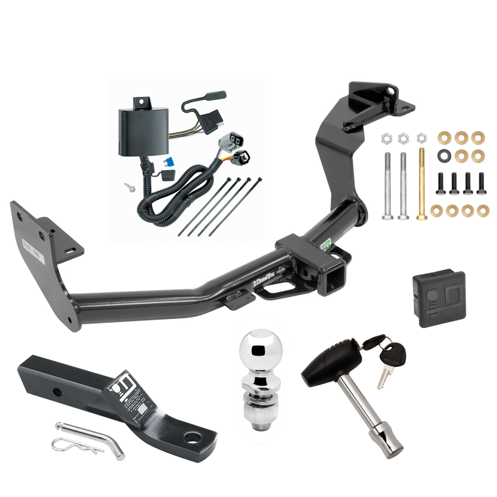 Custom Fit Trailer Hitch Wiring Harness (Plug & Play) 2" Drop Ball-Mount w/ Pin/Clip 2" Chrome Ball Security Lock Pin Rubber Hitch Plug Cover Installation Hardware Installation Instructions 75908 118269 23 63845 580407 7010 Draw-Tite Trailer Trailer Tow Hitch For 16-20 KIA Sorento w/ V6 Engine Deluxe Package Wiring 2" Ball and Lock