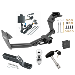 Custom Fit Trailer Hitch Wiring Harness (Plug & Play) 2" Drop Ball-Mount w/ Pin/Clip 2" Chrome Ball Security Lock Pin Rubber Hitch Plug Cover Installation Hardware Installation Instructions 75908 118269 23 63845 580407 7010 Draw-Tite Trailer Trailer Tow Hitch For 16-20 KIA Sorento w/ V6 Engine Deluxe Package Wiring 2" Ball and Lock