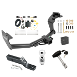 Custom Fit Trailer Hitch Wiring Harness (Plug & Play) 2" Drop Ball-Mount w/ Pin/Clip 2" Chrome Ball Security Lock Pin Rubber Hitch Plug Cover Installation Hardware Installation Instructions 75908 118583 23 63845 580407 7010 Draw-Tite Trailer Trailer Tow Hitch For 16-20 KIA Sorento w/ I4 Engine Deluxe Package Wiring 2" Ball and Lock