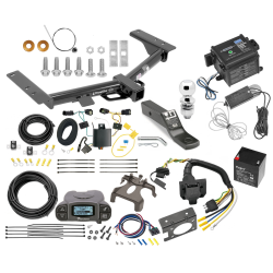 Class 3 Hitch For 15-24 Ford Transit 150 250 350 w/ Tekonsha Prodigy P3 Trailer Brake Control 7-Way RV Wiring Breakaway Battery Charger Complete System Receiver 2" Tow Ball