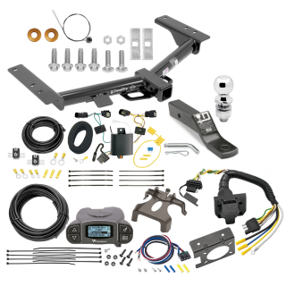 Class 3 Hitch For 15-23 Ford Transit 150 250 350 w/ Tekonsha Prodigy P3 Trailer Brake Control 7-Way RV Wiring Complete System Receiver 2"  Ball