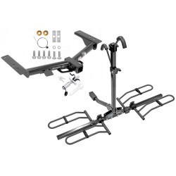 Trailer Tow Hitch For 15-24 Ford Transit 150 250 350 Platform Style 2 Bike Rack w/ Anti Rattle Hitch Lock Trailer Tow Hitch For 15-24 Ford Transit 150 250 350 Platform Style 2 Bike Rack w/ Anti Rattle Hitch Lock