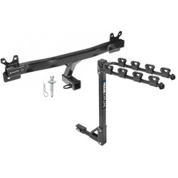 Trailer Tow Hitch w/ 4 Bike Rack For 08-20 Volvo S60 V60 V70 XC70 tilt away adult or child arms fold down carrier