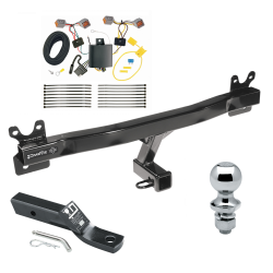 Trailer Tow Hitch For 14-18 Volvo S60 Sedan Complete Package w/ Wiring and 1-7/8" Ball
