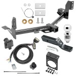 Custom Fit Trailer HitchTow Harness Wiring Package (7-Way) 2" Chrome Ball 2" Drop Ball-Mount w/ Pin/Clip Mounting Bracket for 7-Way Connectors Installation Hardware Installation Instructions 75938 118283 20212 23 63845 Draw-Tite Complete Tow Pac Complete Tow Package For 15-20 Ford F-150 w/ 7-Way RV Wiring Harness Kit 2" Ball and Mount Bracket 2" Receiver