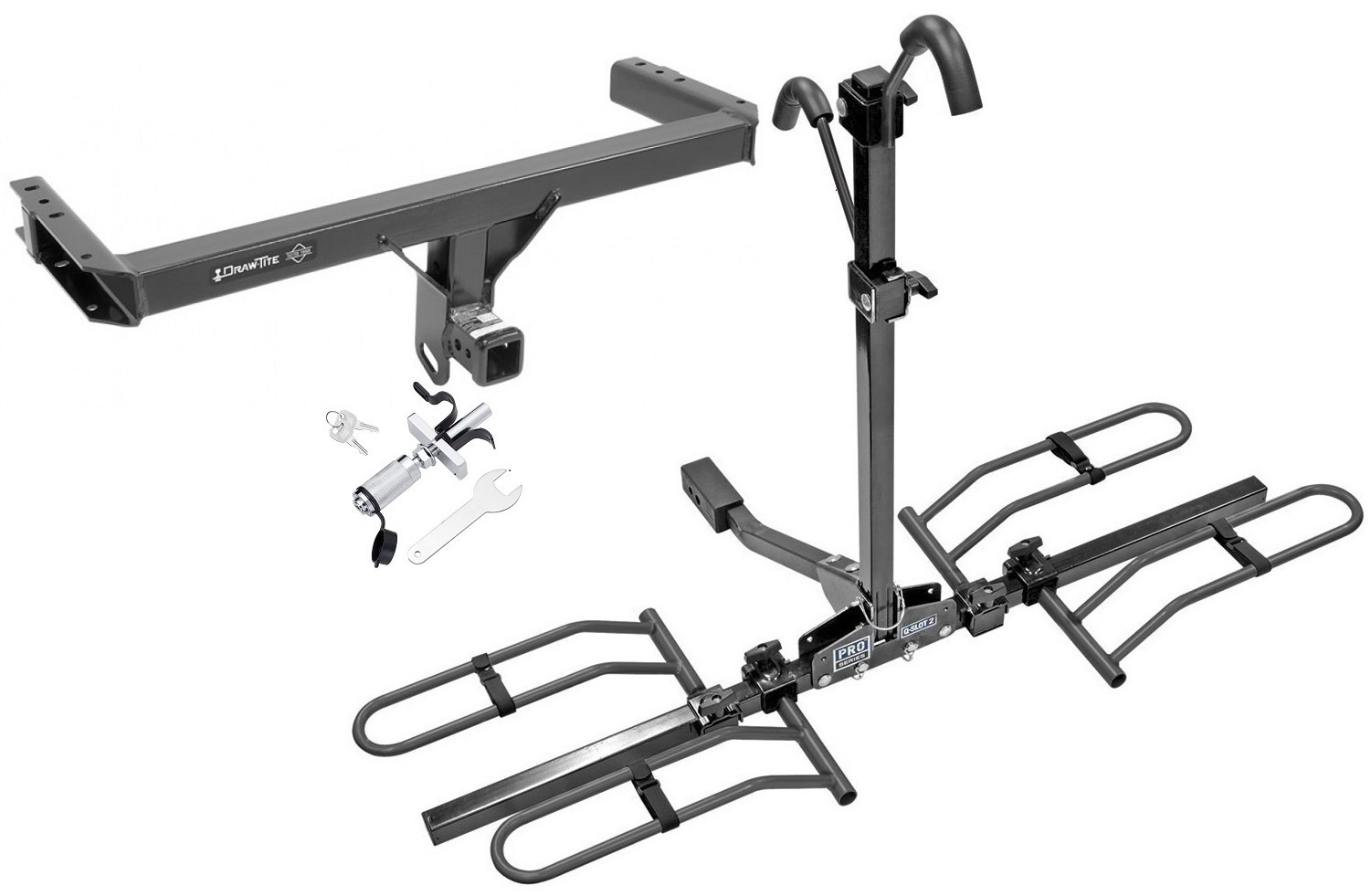 Roof Rack Sportrack 2ez Trailer Hitch With 2-Bike Carrier Rail