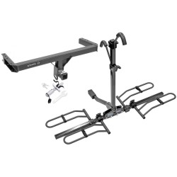 Trailer Tow Hitch For 11-17 Audi Q5 14-17 SQ5 15-24 Porshe Macan Platform Style 2 Bike Rack w/ Anti Rattle Hitch Lock