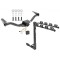 Trailer Tow Hitch w/ 4 Bike Rack For 15-22 Chevy Colorado GMC Canyon tilt away adult or child arms fold down carrier w/ Lock and Cover