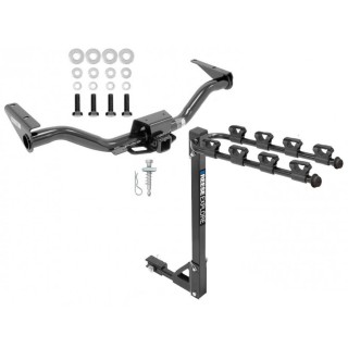 Trailer Tow Hitch w/ 4 Bike Rack For 15-22 Chevy Colorado GMC Canyon tilt away adult or child arms fold down carrier Trailer Tow Hitch w/ 4 Bike Rack For 15-22 Chevy Colorado GMC Canyon tilt away adult or child arms fold down carrier