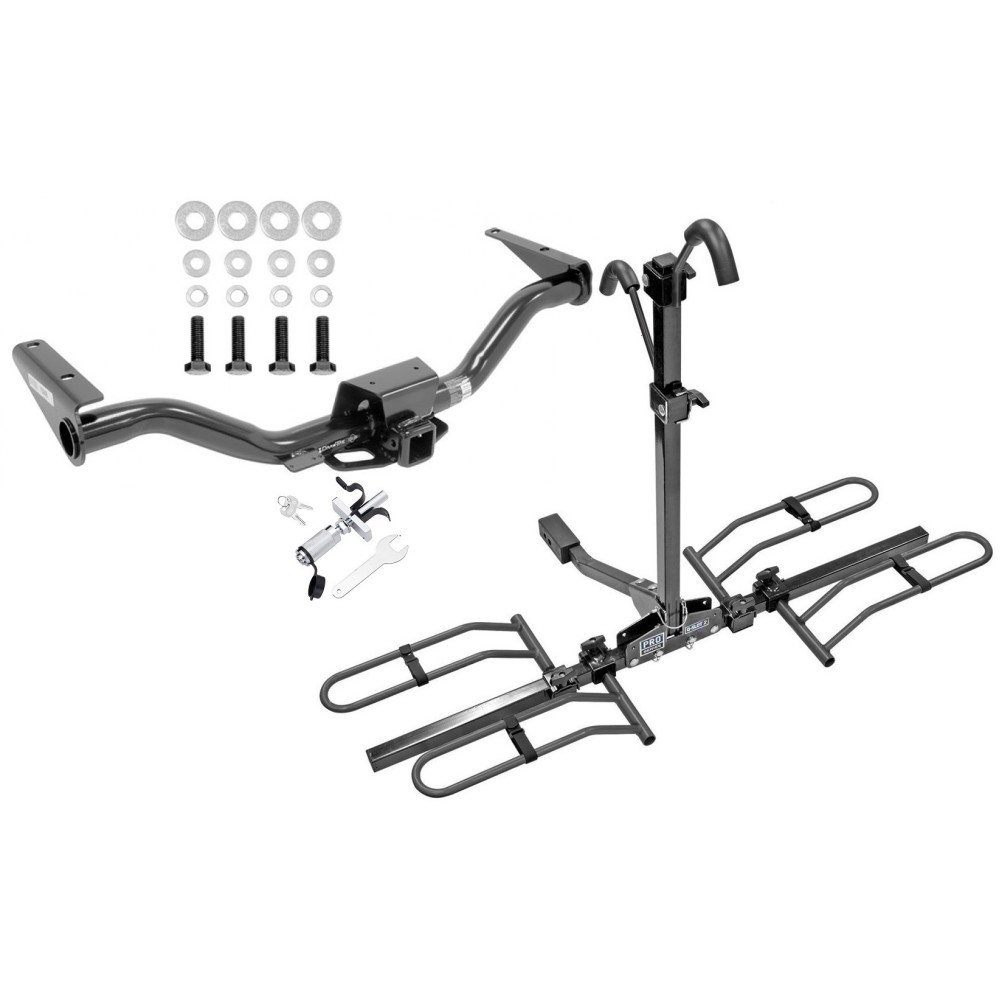Trailer Tow Hitch For 15-22 Chevy Colorado GMC Canyon Platform Style 2 Bike Rack w/ Anti Rattle Hitch Lock Trailer Tow Hitch For 15-22 Chevy Colorado GMC Canyon Platform Style 2 Bike Rack w/ Anti Rattle Hitch Lock