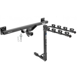 Trailer Tow Hitch w/ 4 Bike Rack For 11-17 VW Touareg  11-18 Porshe Cayenne 07-16 Audi Q7 tilt away adult or child arms fold down carrier Trailer Tow Hitch w/ 4 Bike Rack For 11-17 VW Touareg  11-18 Porshe Cayenne 07-16 Audi Q7 tilt away adult or child arms fold down carrier