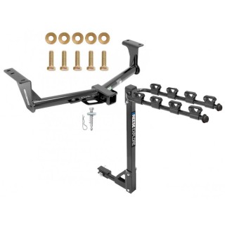 Trailer Tow Hitch w/ 4 Bike Rack For 15-24 Nissan Murano tilt away adult or child arms fold down carrier Trailer Tow Hitch w/ 4 Bike Rack For 15-24 Nissan Murano tilt away adult or child arms fold down carrier