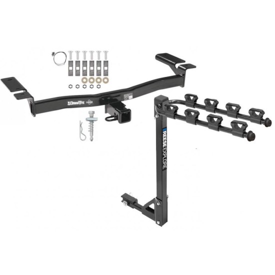 Custom Fit Trailer Hitch 4 Bike Carrier Installation Hardware Installation Instructions 75992 1393100G Draw-Tite Trailer Tow Hitch 4 Bike Rack 07-15 Edge Lincoln MKX tilt away adult or child arms fold down carrier 07 08 09 10 11 12 13 14 15 2007 2008 200 Trailer Tow Hitch w/ 4 Bike Rack For 07-15 Ford Edge Lincoln MKX tilt away adult or child arms fold down carrier
