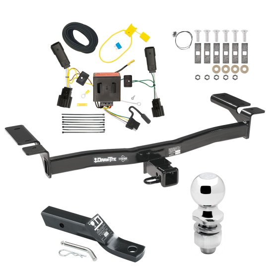 Custom Fit Trailer Hitch Wiring Harness (Plug & Play) 2" Drop Ball-Mount w/ Pin/Clip 2" Chrome Ball Installation Hardware Installation Instructions 75992 118519 23 63845 Draw-Tite Trailer Tow Hitch 11-15 Lincoln MKX Complete Package Wiring Trailer Tow Hitch For 11-15 Lincoln MKX Complete Package w/ Wiring and 2" Ball