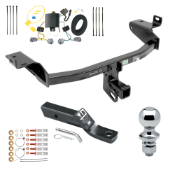 Trailer Tow Hitch For 19-23 Jeep Cherokee Complete Package w/ Wiring and 1-7/8" Ball Trailer Tow Hitch For 19-23 Jeep Cherokee Complete Package w/ Wiring and 1-7/8" Ball