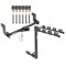 Trailer Tow Hitch w/ 4 Bike Rack For 16-23 Mercedes-Benz Metris tilt away adult or child arms fold down carrier