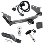 Custom Fit Trailer Hitch Wiring Harness (Plug & Play) 2" Drop Ball-Mount w/ Pin/Clip 2" Chrome Ball Security Lock Pin Rubber Hitch Plug Cover Installation Hardware Installation Instructions 76016 118384 23 63845 580407 7010 Draw-Tite Trailer Trailer Tow Hitch For 14-18 Chevy Silverado GMC Sierra 2019 Old Body Deluxe Package Wiring 2" Ball and Lock
