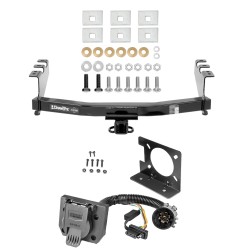 Class 4 Trailer Hitch w/ Wiring Kit For 14-18 Chevy Silverado GMC Sierra 2019 Legacy and Limited 7-Way Pin Blade RV 4-Flat Plug Harness Light w/ Bracket