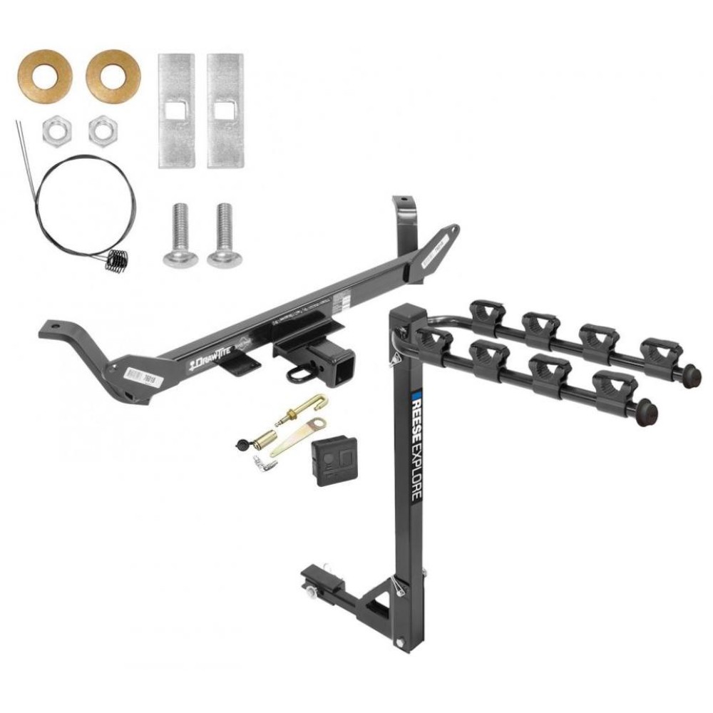 Trailer Tow Hitch W 4 Bike Rack For 16 19 Bmw X1 Tilt Away Trailer Tow Hitch W 4 Bike Rack For 16 19 Bmw X1 Tilt Away