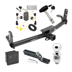 Trailer Tow Hitch For 10-17 Chevy Equinox GMC Terrain Deluxe Package Wiring 2" Ball and Lock Trailer Tow Hitch For 10-17 Chevy Equinox GMC Terrain Deluxe Package Wiring 2" Ball and Lock