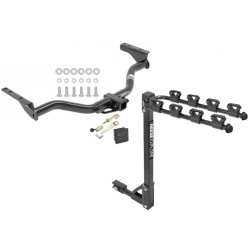 Trailer Tow Hitch w/ 4 Bike Rack For 13-21 Nissan Pathfinder 14-21 Infiniti QX60 2013 JX35 tilt away adult or child arms fold down carrier w/ Lock and Cover Trailer Tow Hitch w/ 4 Bike Rack For 13-21 Nissan Pathfinder 14-21 Infiniti QX60 2013 JX35 tilt away adult or child arms fold down carrier w/ Lock and Cover