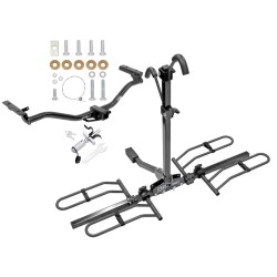 Trailer Tow Hitch For 11-19 Ford Explorer Platform Style 2 Bike Rack w/ Anti Rattle Hitch Lock