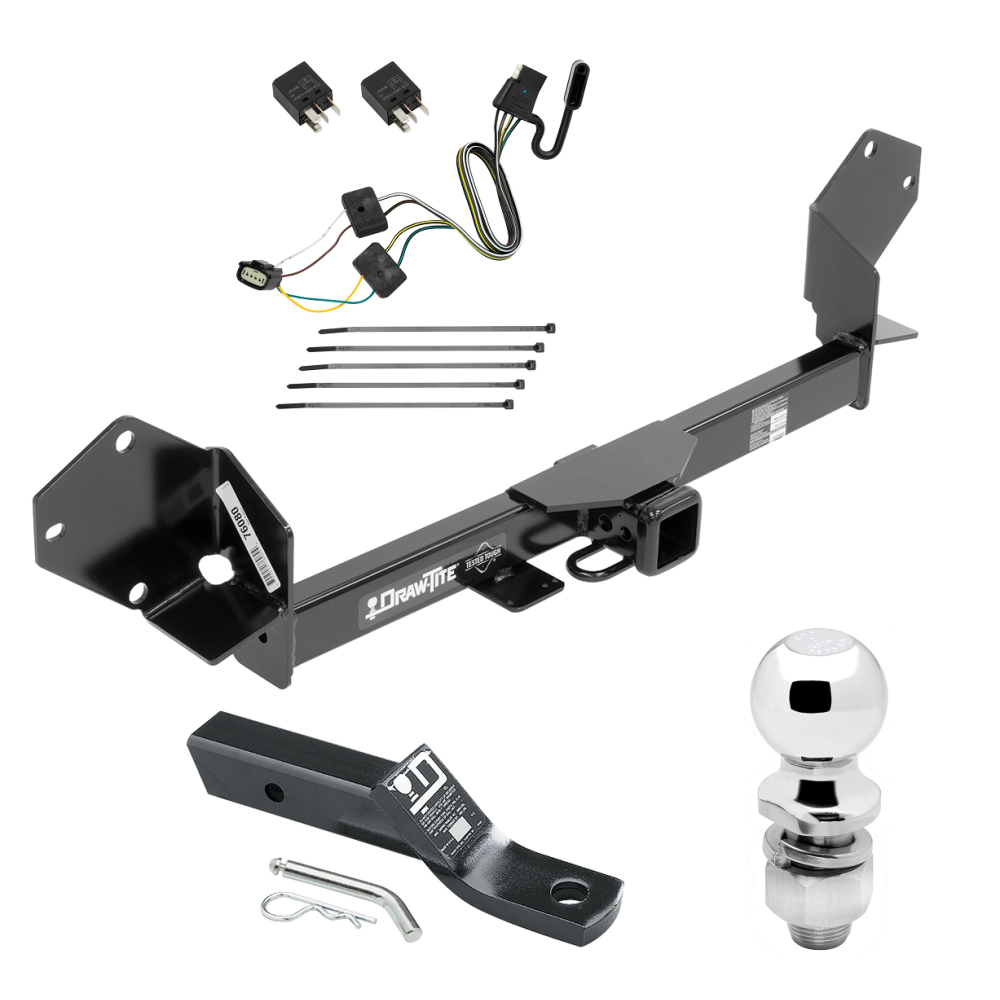 Custom Fit Trailer Hitch Wiring Harness (Plug & Play) 2" Drop Ball-Mount w/ Pin/Clip 2" Chrome Ball Installation Hardware Installation Instructions 76080 118725 23 63845 Draw-Tite Trailer Tow Hitch 16-18 Buick Envision Complete Package Wiri Trailer Tow Hitch For 16-18 Buick Envision Complete Package w/ Wiring and 2" Ball