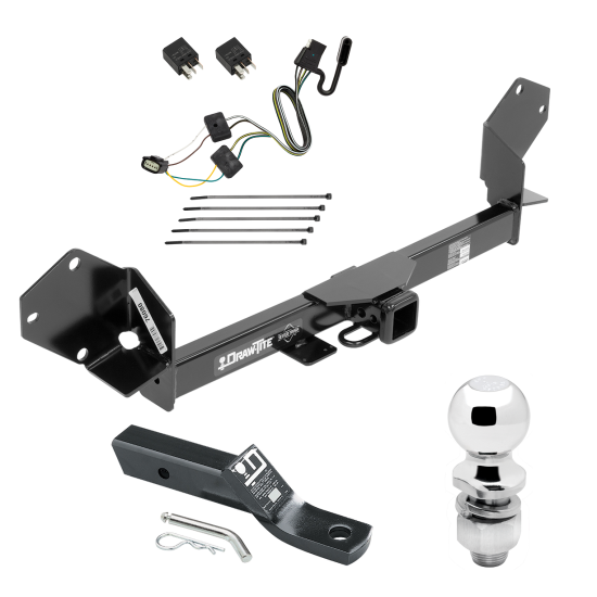Custom Fit Trailer Hitch Wiring Harness (Plug & Play) 2" Drop Ball-Mount w/ Pin/Clip 2" Chrome Ball Installation Hardware Installation Instructions 76080 118725 23 63845 Draw-Tite Trailer Tow Hitch 16-18 Buick Envision Complete Package Wiri Trailer Tow Hitch For 16-18 Buick Envision Complete Package w/ Wiring and 2" Ball